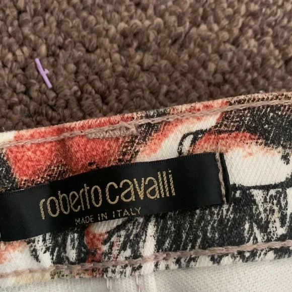 Roberto Cavalli Floral and letters Vintage Straight pants made in Italy - Picture 9 of 16